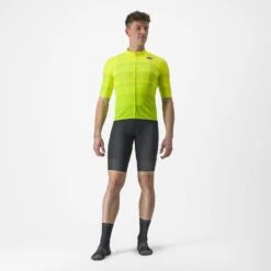 Castelli Livelli Korte Mouw Fietsshirt Geel Heren -Castelli castelli livelli fietsshirt jersey 05 4523015 032