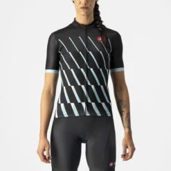 Castelli Pendio Fietsshirt Korte Mouw Zwart Dames