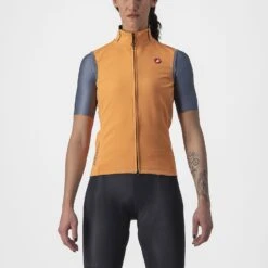 Castelli Perfetto RoS 2 Fietsvest Mouwloos Oranje Dames