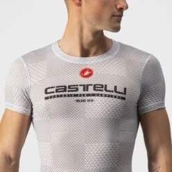 Castelli Pro Mesh BL Korte Mouw Ondershirt Zilvergrijs Heren -Castelli castelli pro mesh zilvergrijs ss 22034 870 03