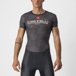 Castelli Pro Mesh BL Korte Mouw Ondershirt Zwart Heren
