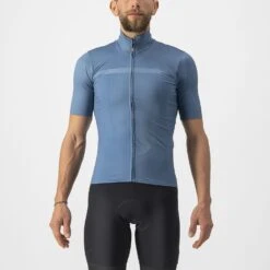 Castelli Pro Thermal Mid Korte Mouw Fietsshirt Blauw Heren