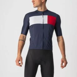 Castelli Prologo 7 Fietsshirt Korte Mouw Donkerblauw Heren