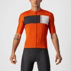 Castelli Prologo 7 Fietsshirt Korte Mouw Vuurrood Heren