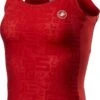 Castelli Promessa Jaquard Bavette SL Top Rood Dames 1 Castelli Promessa Jaquard Bavette SL Top Rood Dames -Castelli castelli promessa jaquard sl dames fietsshirt rood