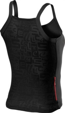 Castelli Promessa Jaquard Bavette SL Top Zwart Dames -Castelli castelli promessa jaquard sl dames fietsshirt zwart 002