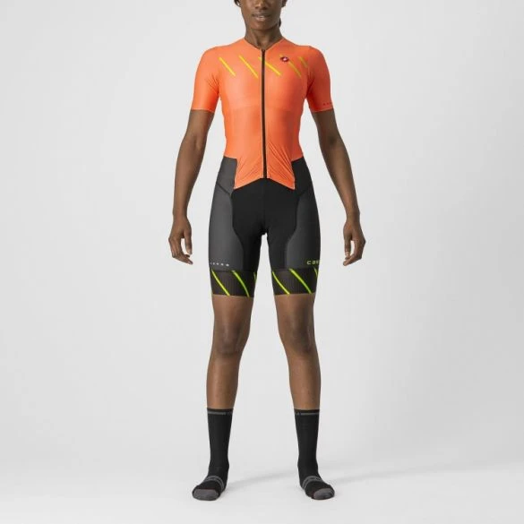 Castelli Free Sanremo 2 W Trisuit Korte Mouwen Oranje Dames 3 Castelli Free Sanremo 2 W Trisuit Korte Mouwen Oranje Dames