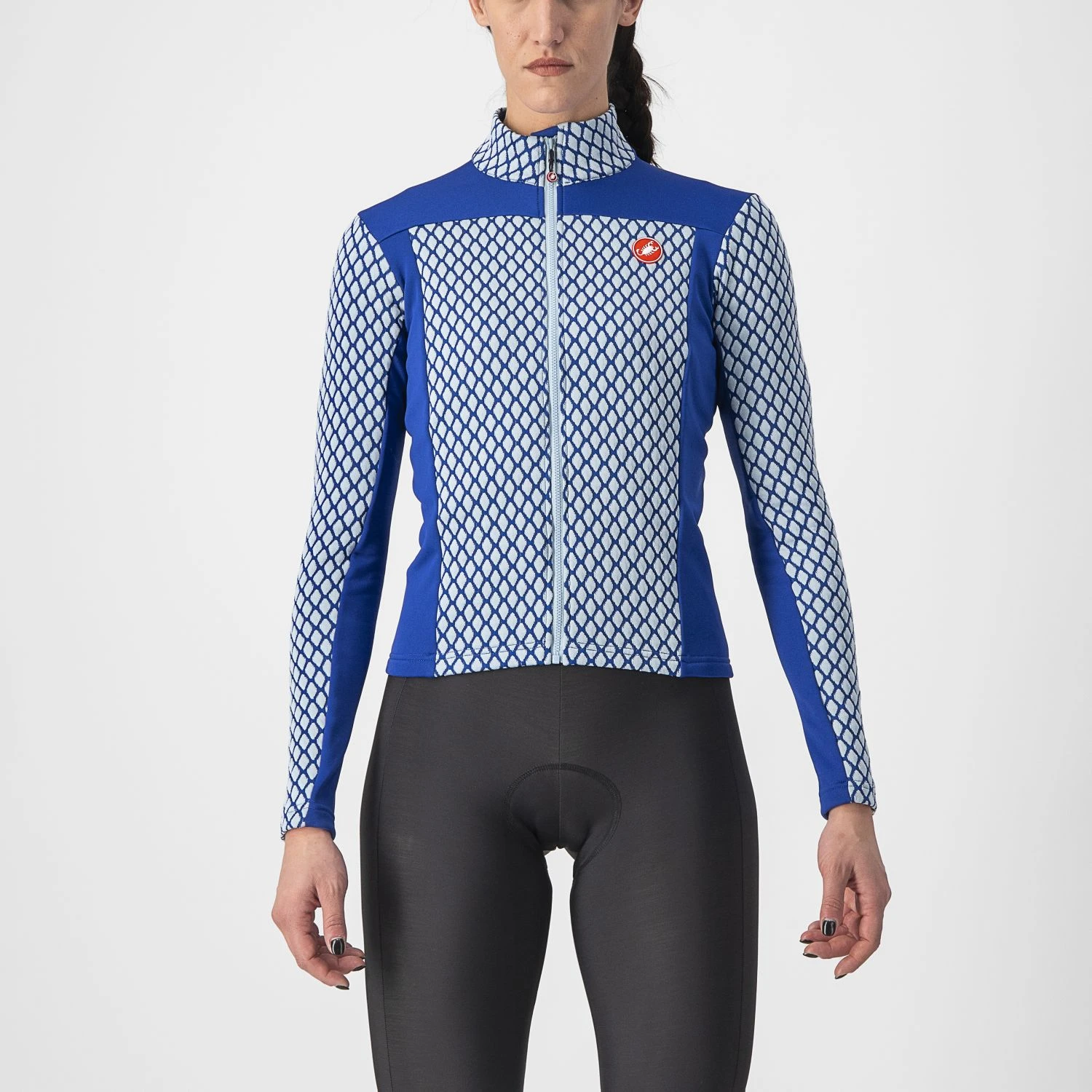 Castelli Sfida 2 Fietsshirt Lange Mouw Blauw/wit Dames 3 Castelli Sfida 2 Fietsshirt Lange Mouw Blauw/wit Dames