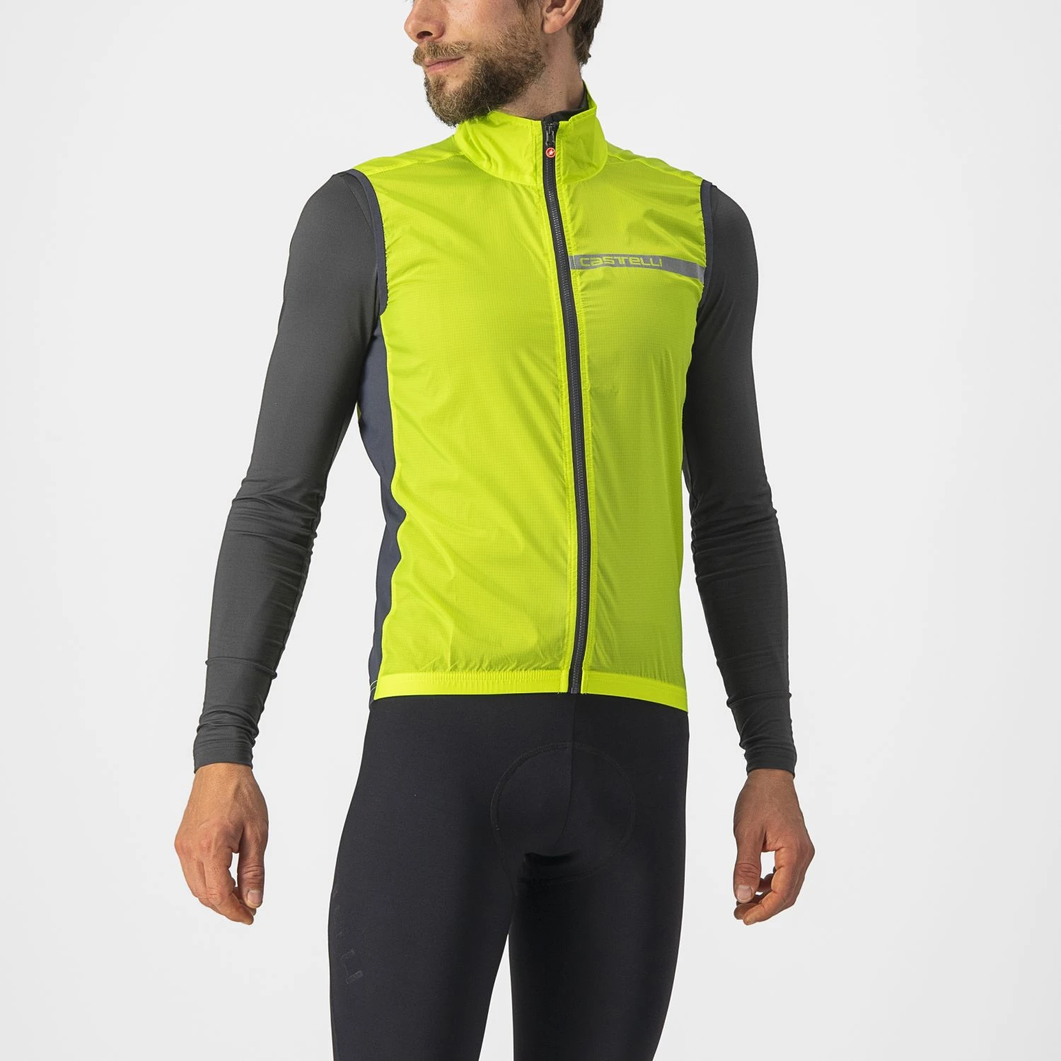 Castelli Squadra Stretch Mouwloos Vest Groen/geel Heren 3 Castelli Squadra Stretch Mouwloos Vest Groen/geel Heren
