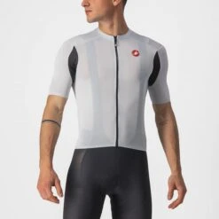 Castelli Superleggera 2 Korte Mouw Fietsshirt Zilvergrijs Heren