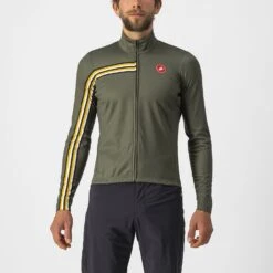 Castelli Unlimited Thermal Fietsshirt Lange Mouw Groen Heren