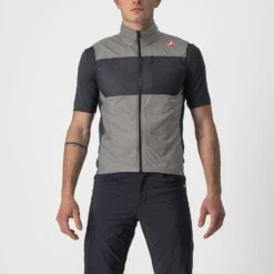 Castelli Unlimited Puffy Fietsvest Mouwloos Lichtgrijs Heren