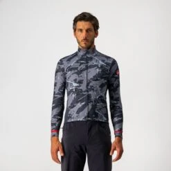 Castelli Unlimited Thermal SS Fietsshirt Grijs/blauw Heren -Castelli castelli unlimited thermal fietsshirt heren grijs 4521508 988 01