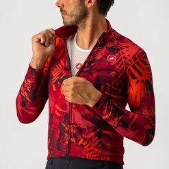 Castelli Unlimited Thermal SS Fietsshirt Rood Heren -Castelli castelli unlimited thermal fietsshirt heren rood 4521508 421 03