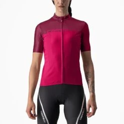 Castelli Velocissima Fietsshirt Korte Mouw Rood Dames