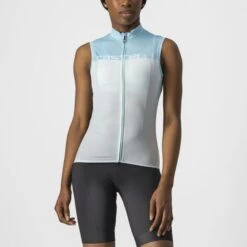 Castelli Velocissima Mouwloos Fietsshirt Lichtblauw Dames